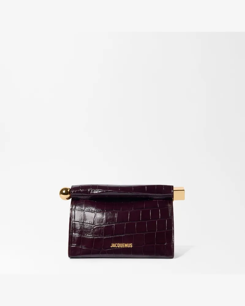 Jacquemus Die Rond Carré Tasche - Dark Burgunderrot Dark
