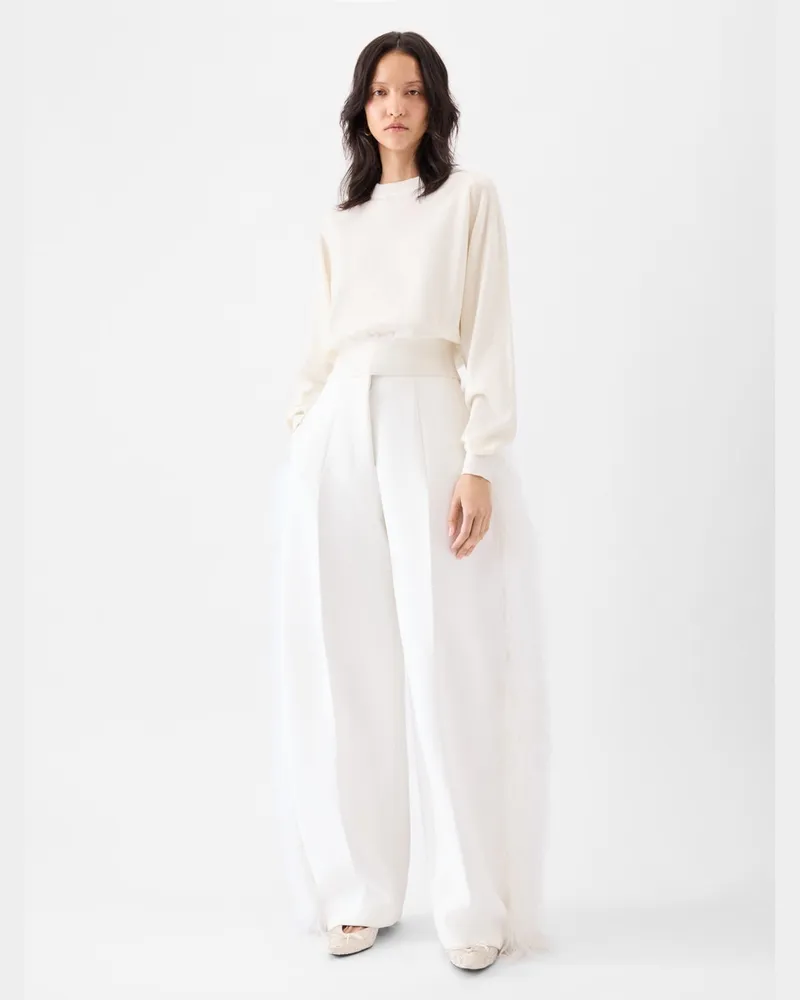 Jacquemus Le Sweater Brodé - Weiß Cremeweiß