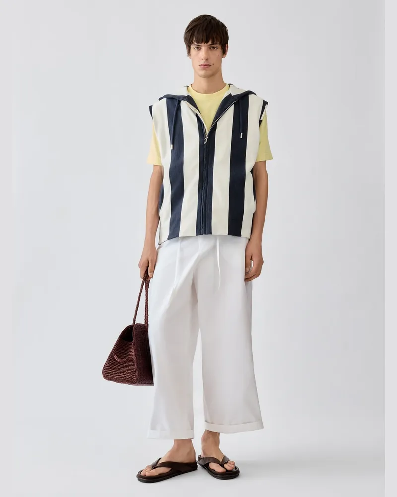 Jacquemus The Marinière Hooded Gilet - Jacquard Big Stripes Navy Jacquard