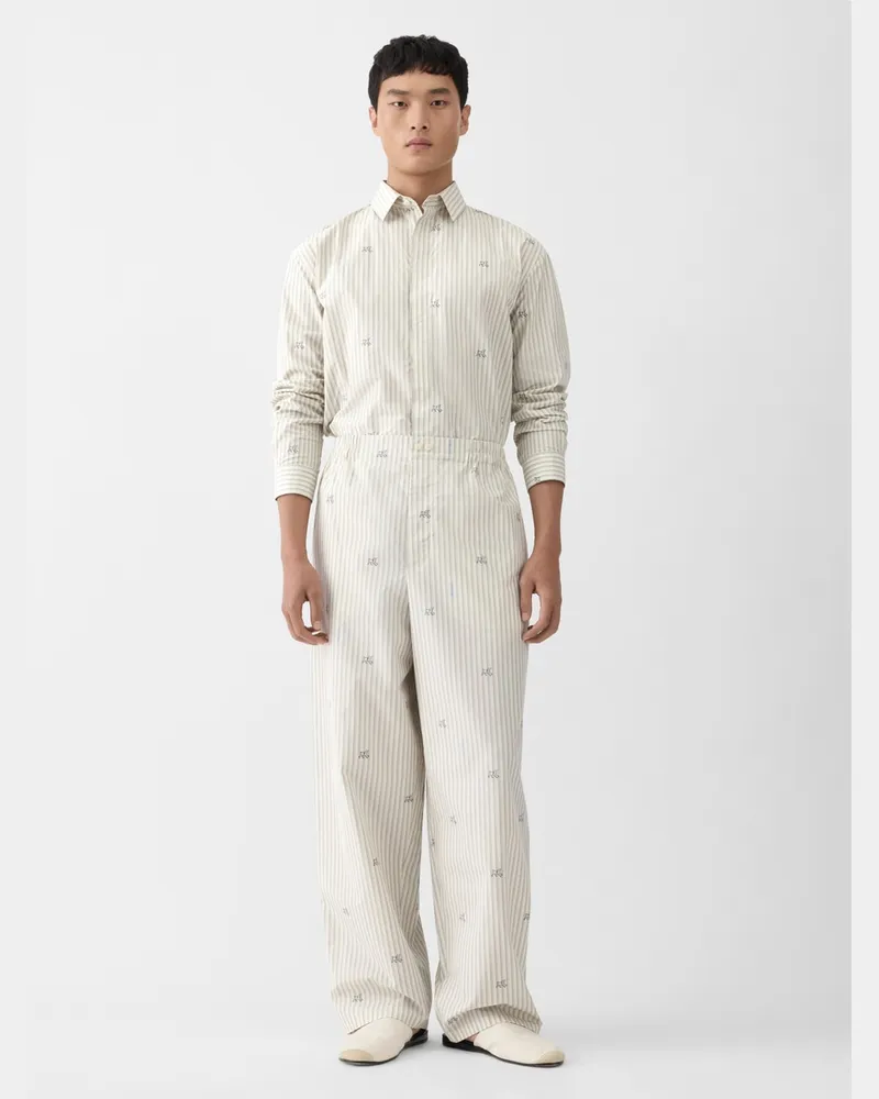 Jacquemus The Simon Long-sleeve Shirt - Jacquard Stripes Logo Jacquard