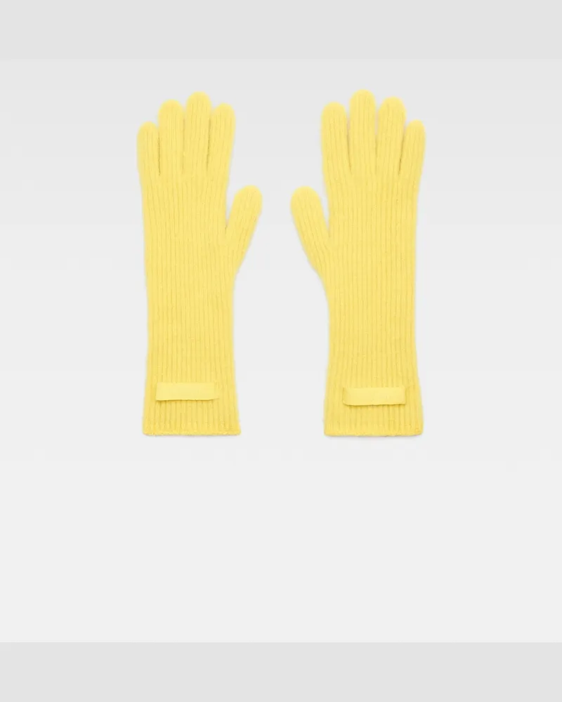 Jacquemus The Gros Grain Gloves - Yellow Yellow