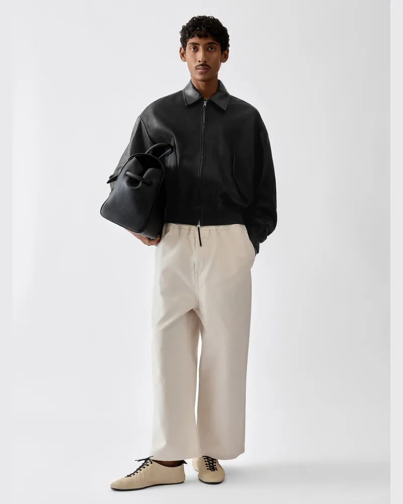 Jacquemus Die Losange Bomberjacke Aus Leder - Schwarz Schwarz