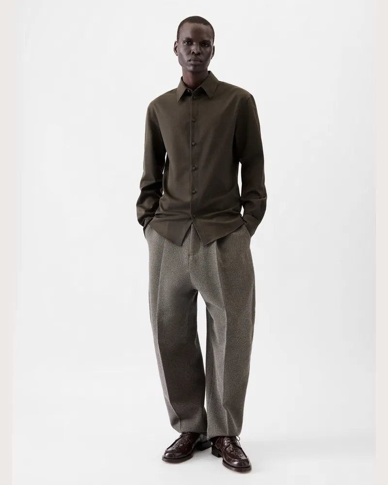 Jacquemus Das Mondani Hemd - Dark Khaki Dark