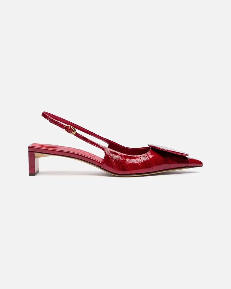 Jacquemus The Low Duelo Slingbacks - Dark Red Dark