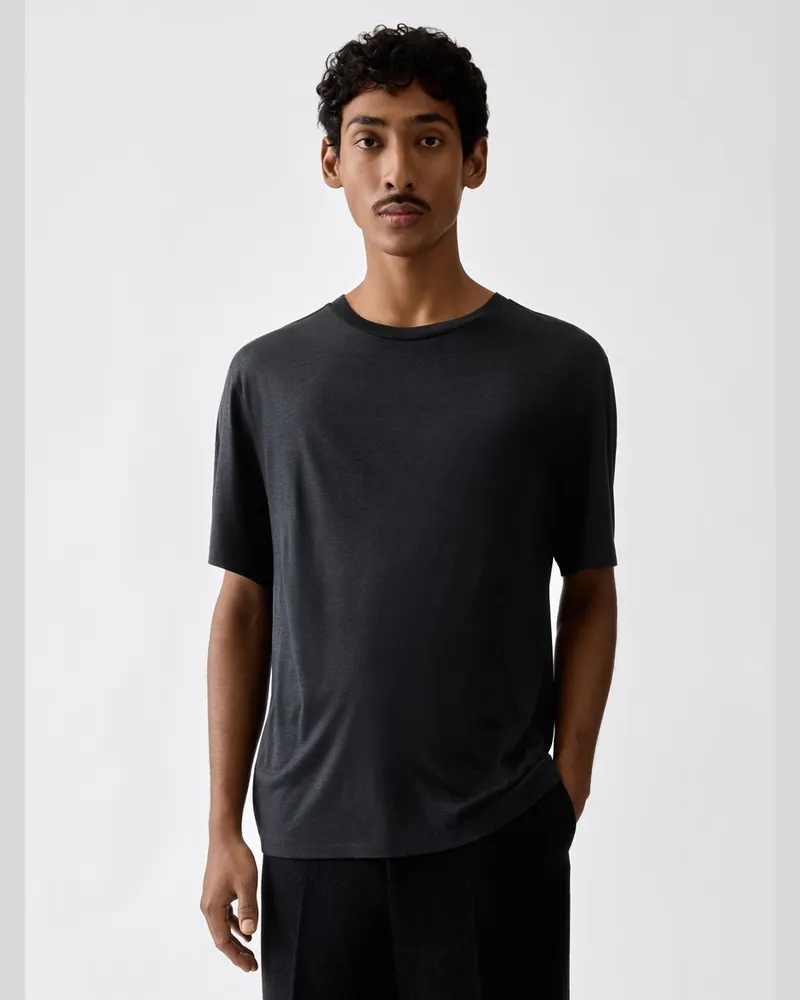 Jacquemus Das Soie T-Shirt - Dark Grau Dark