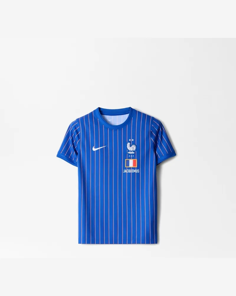 Jacquemus Le Top D'avant Match France Pour Adolescent - Blau Nike Stripe Blau