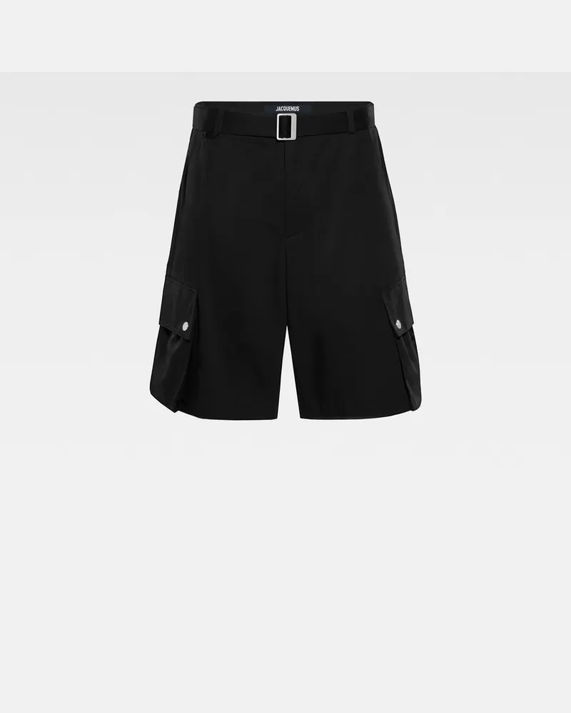 Jacquemus The Cargo Bermuda Shorts - Black Black