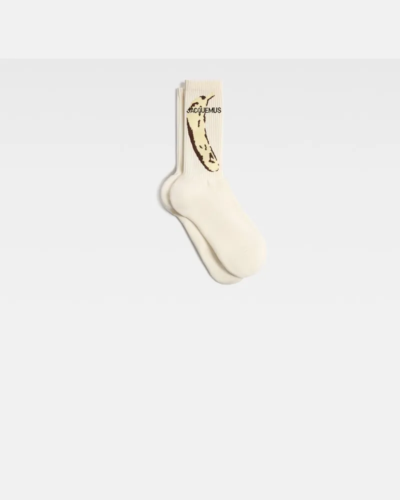 Jacquemus The Jacquemus Socks - Banana Print Yellow Banana