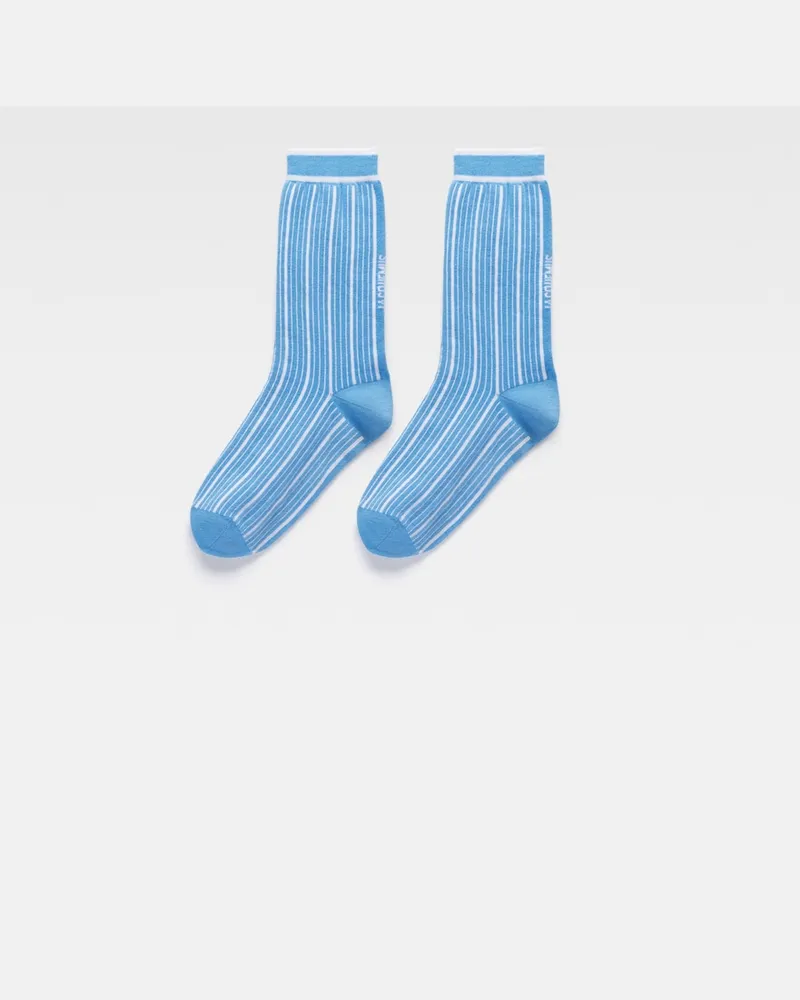 Jacquemus Les Chaussettes Pablo - Jacquard Blue/White Jacquard