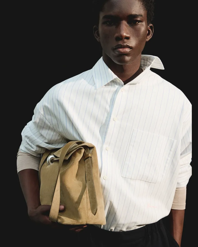 Jacquemus Das Langärmelige Cuadro Hemd - Stripe Weiß / Blau Stripe