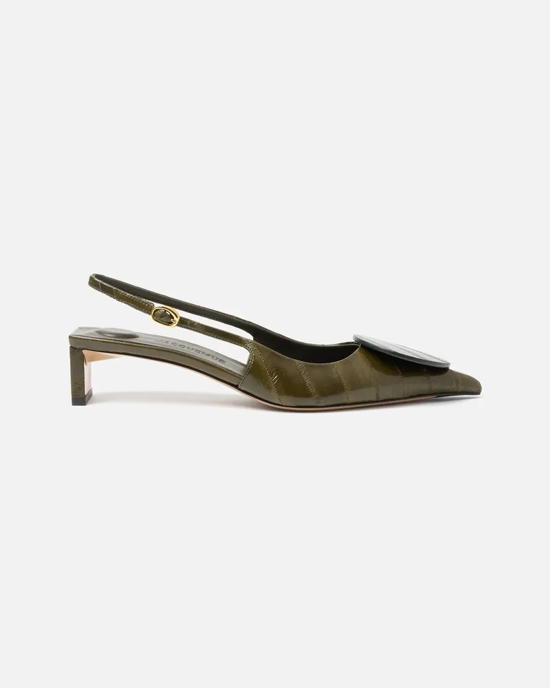 Jacquemus The Low Duelo Slingbacks - Dark Khaki Dark