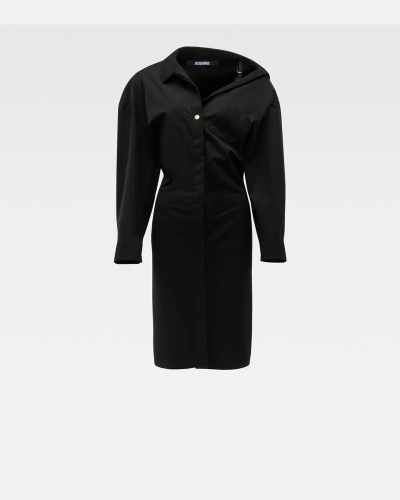 Jacquemus The Shirt Dress - Black Black
