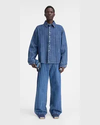 Jacquemus The Boulanger Shirt - Print Blue Stripes Print