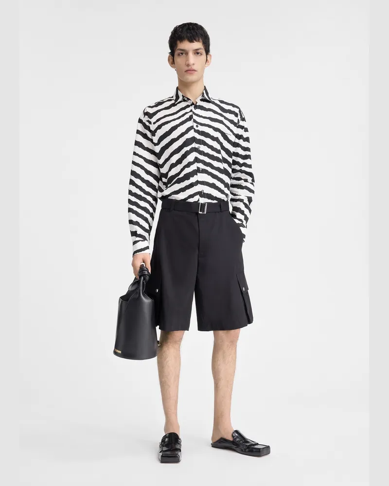 Jacquemus The Cargo Bermuda Shorts - Black Black