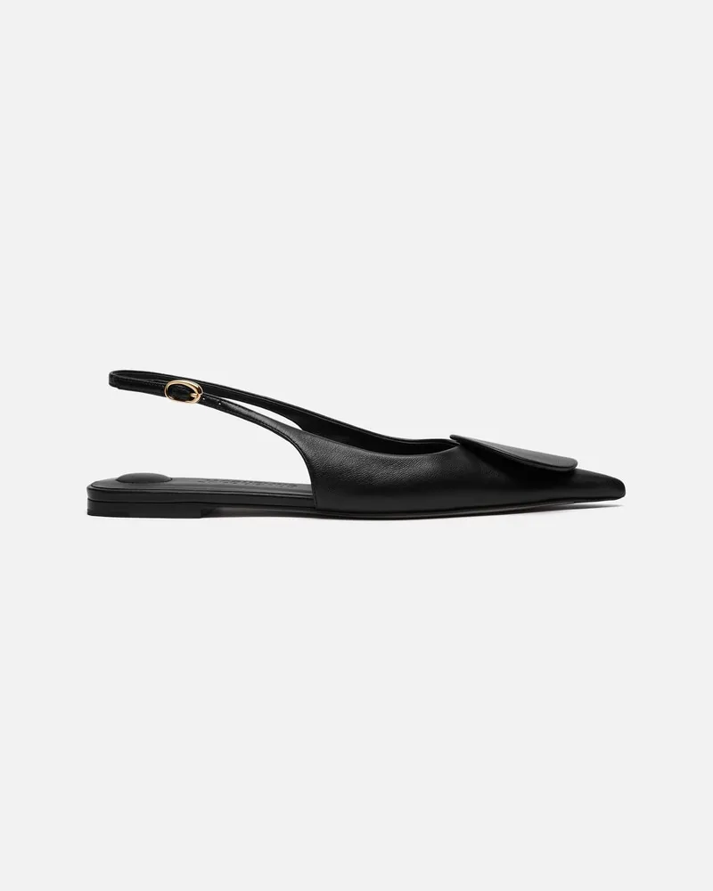 Jacquemus The Flat Duelo Slingbacks - Black Black