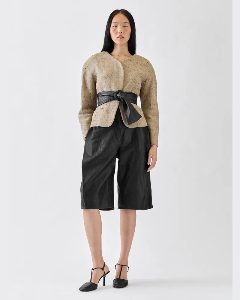 Jacquemus Die Cubisto Ledershorts - Schwarz Schwarz