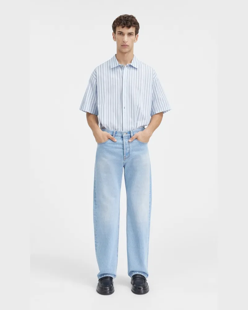 Jacquemus The Straight De-nîmes Denim Pants - Light Blue/Tabac Light