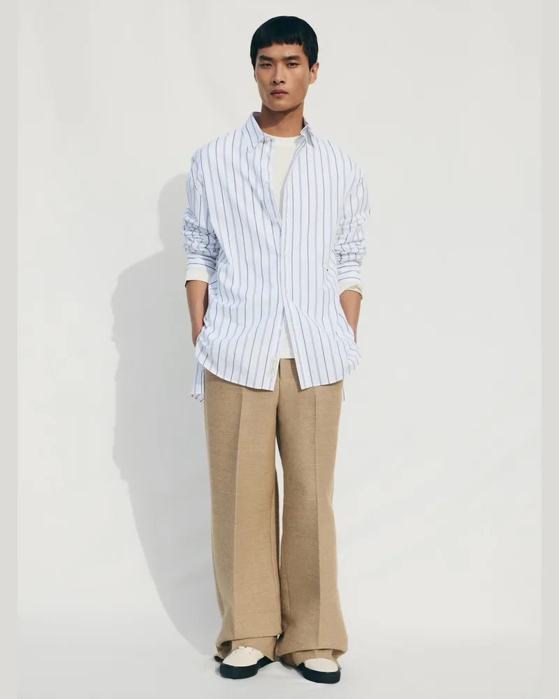 Jacquemus Das Pisco Hemd - Weiß And Blau Stripes Weiß