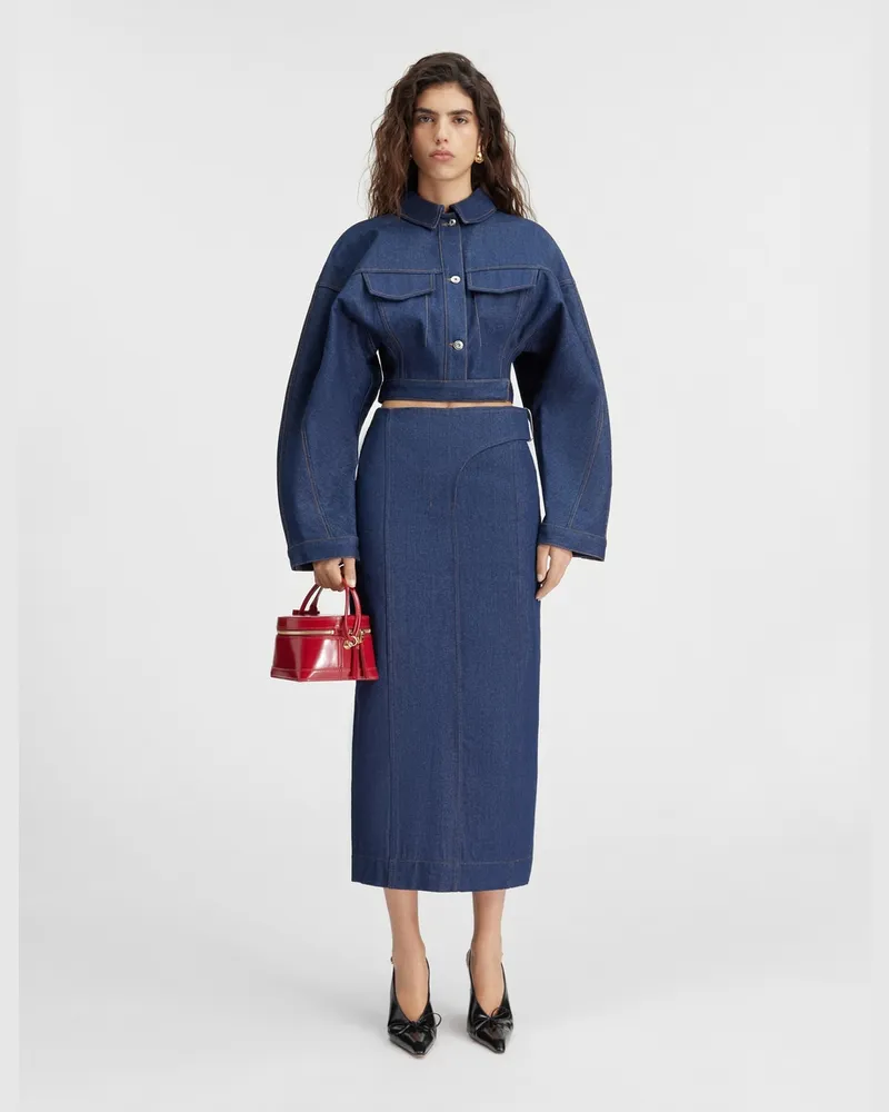 Jacquemus La Veste De-nîmes Obra - Navy/Brown Navy