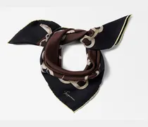 Der Pampille Seidenschal - Print Chain Jewelry Braun