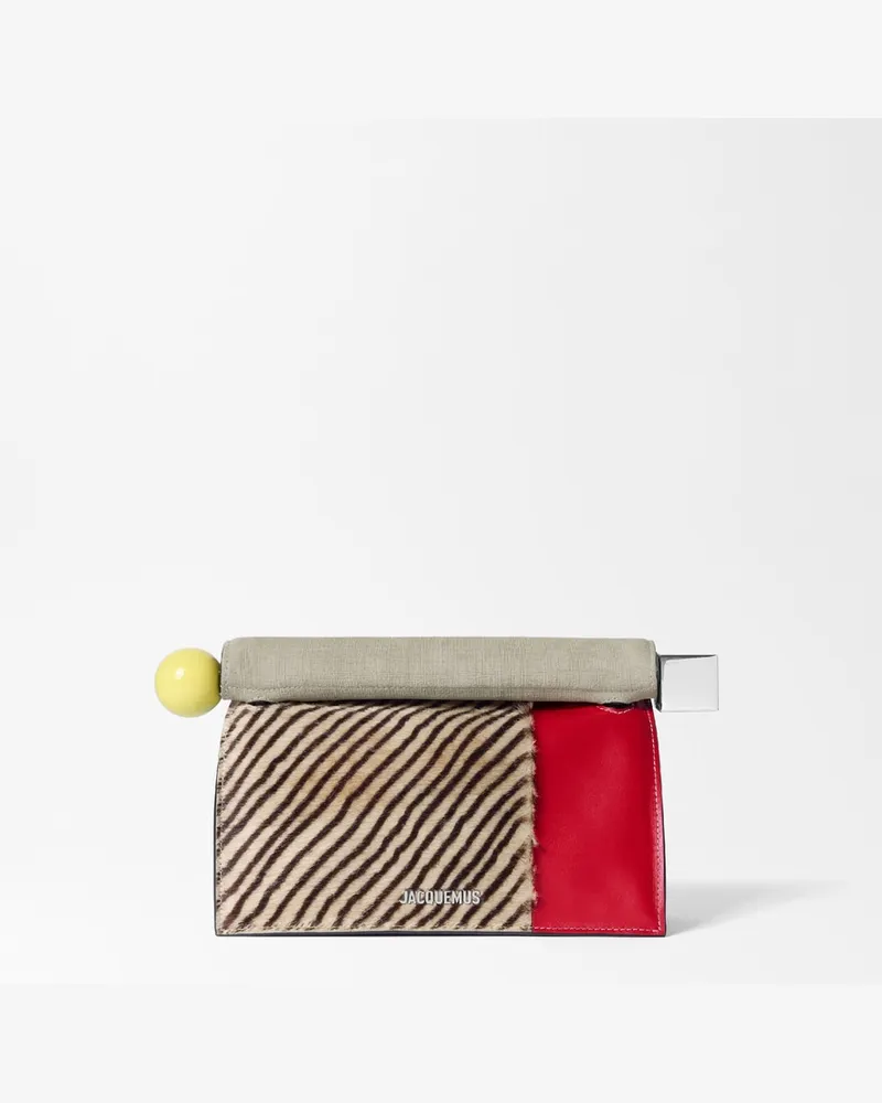 Jacquemus Die Rond Carré Clutch - Multicolor Patchwork Multicolor