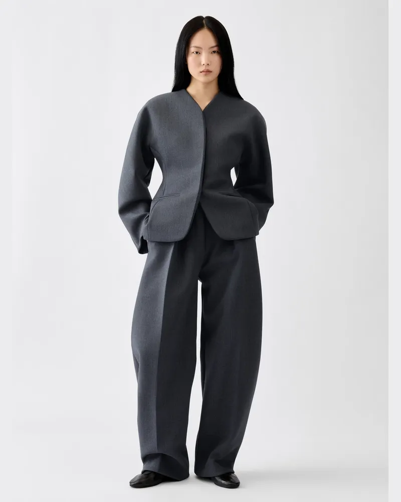 Jacquemus Die Ovalo Jacke - Dark Grau Dark