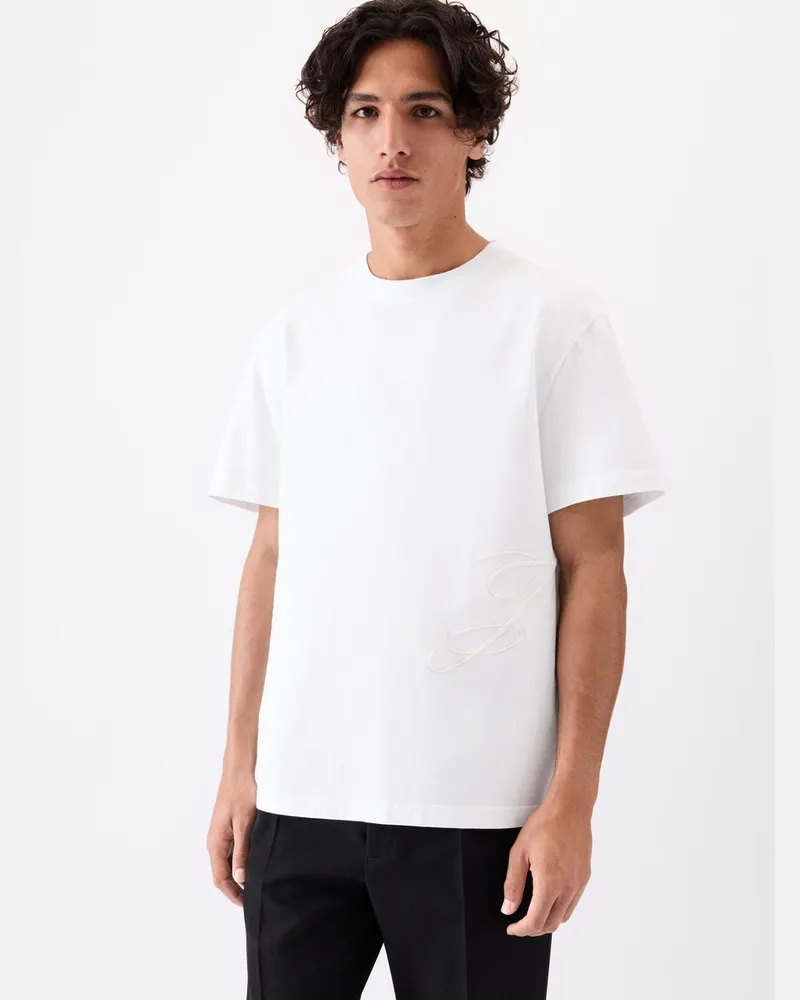Jacquemus Le T-shirt J Manches Courtes - Weiß Weiß
