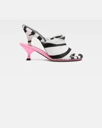 Jacquemus The Double Mules - Black & White Zebra Black