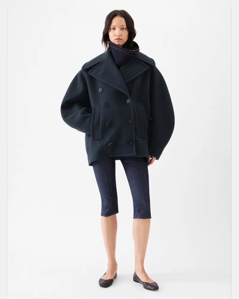 Jacquemus The Ovalo Peacoat - Dark Navy Dark