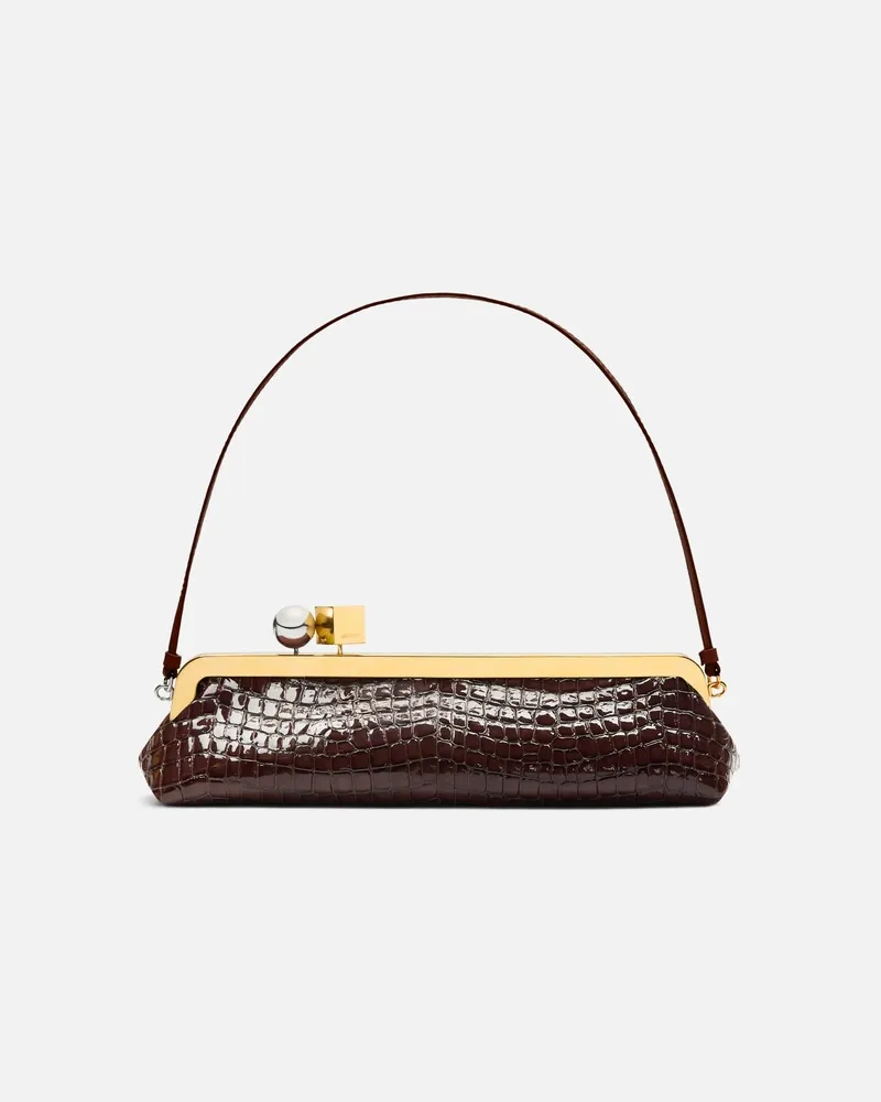 Jacquemus The Salon Clutch - Brown Brown