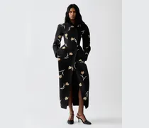 Der Tulipe Mantel - Jacquard Tulipe Schwarz / Weiß