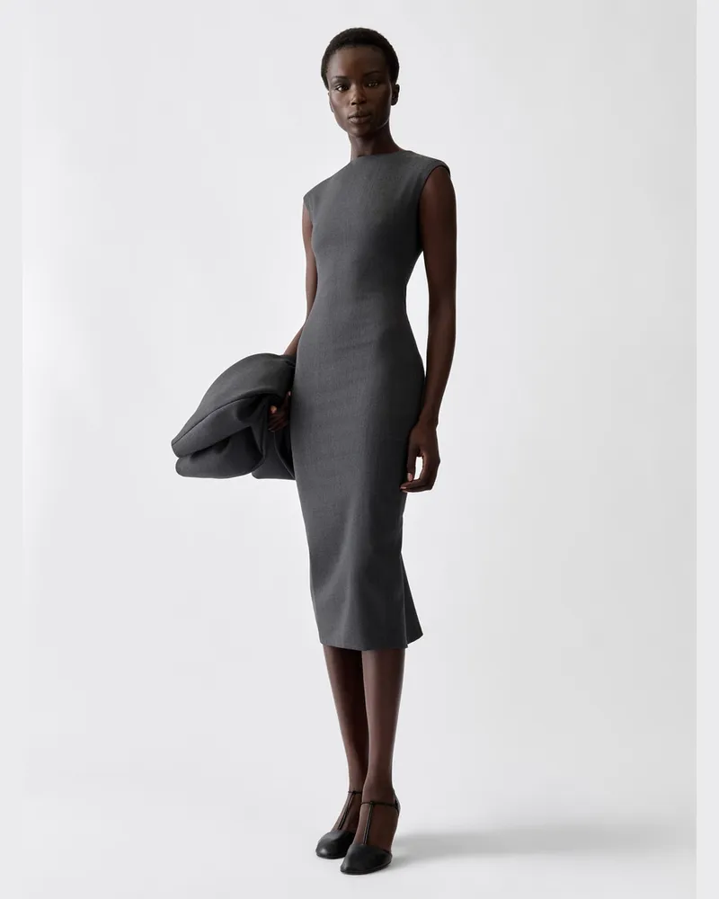 Jacquemus Das Alba Midikleid - Dark Grau Dark