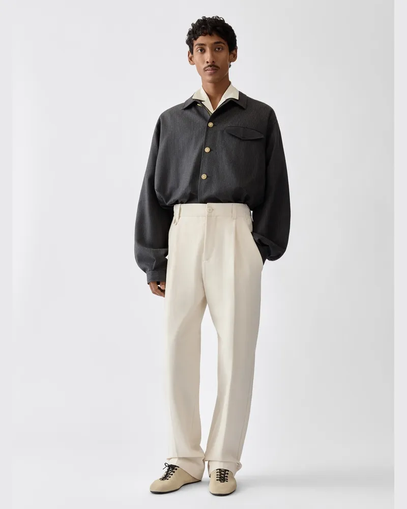Jacquemus Le Pantalon Croisière - Weiß Cremeweiß