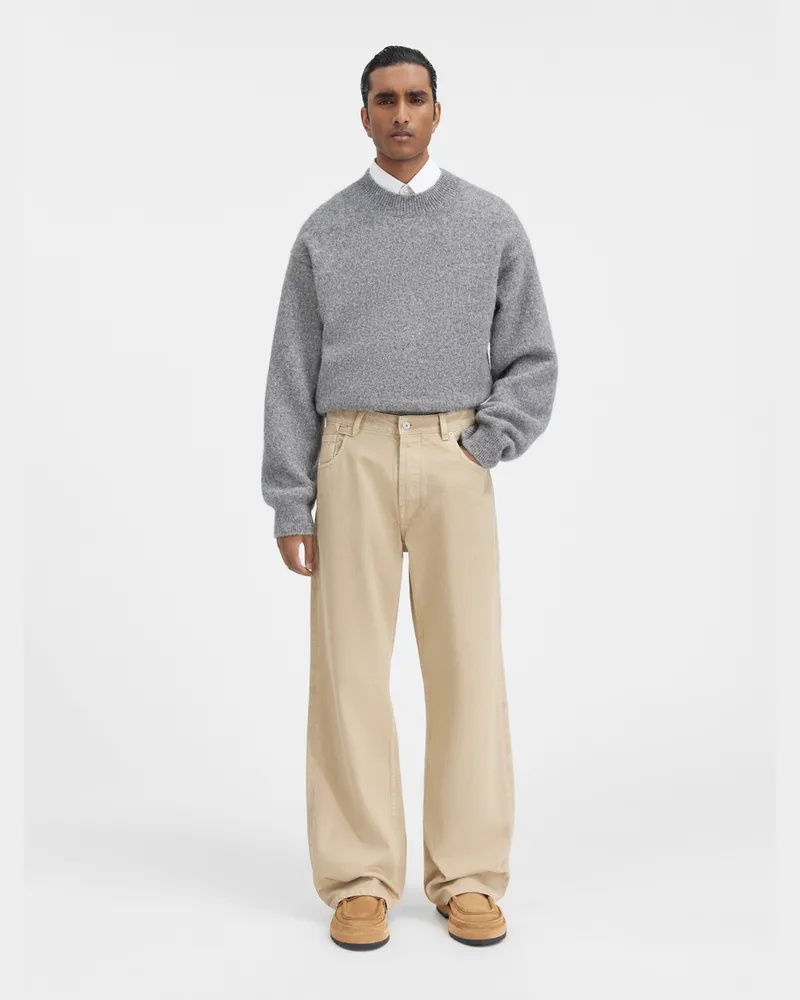 Jacquemus The Wide De-nîmes Denim Pants - Beige Beige