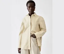 Das De-Nîmes Citta Jeanshemd - Weiß/Silber