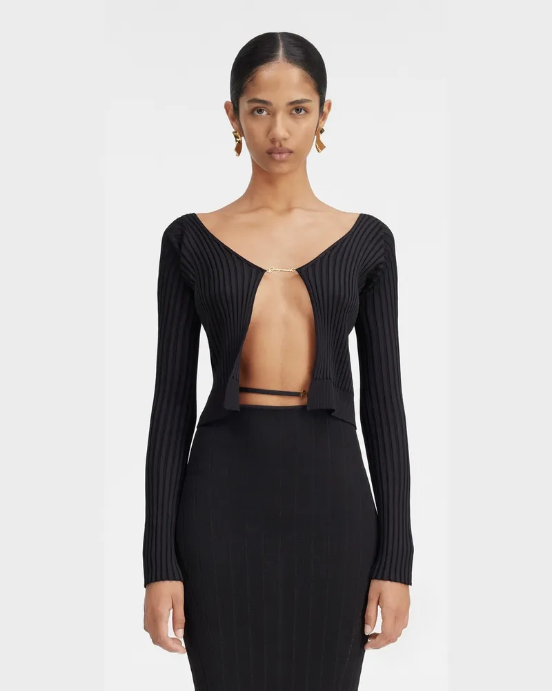 Jacquemus The Long Pralù Knit - Black Black