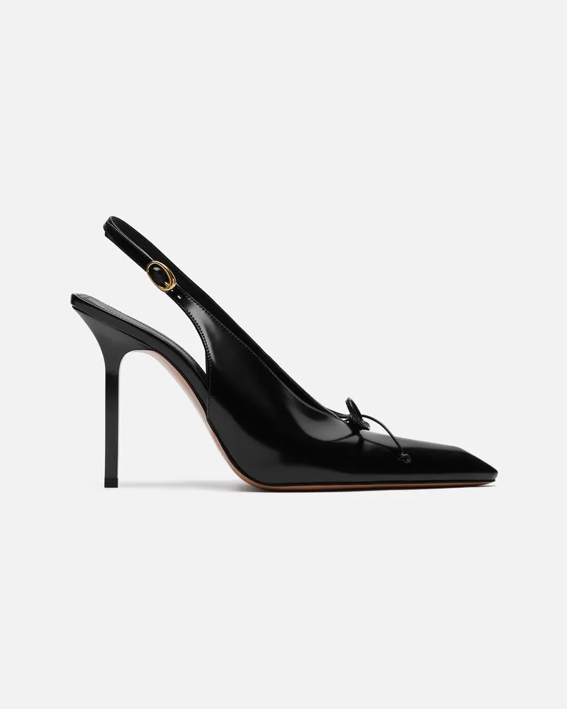 Jacquemus The High Cubisto Slingbacks - Black Black