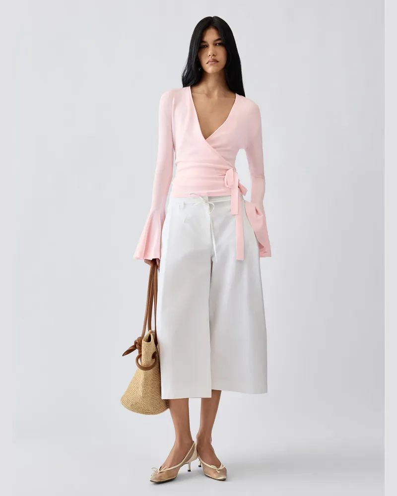 Jacquemus Das Paysan Langarm-Strickoberteil - Rosa Hellrosa