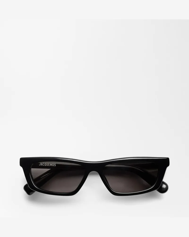 Jacquemus Die Trapezi Sonnenbrille - Schwarz Schwarz