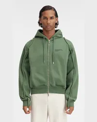 Jacquemus The Camargue Zipped Sweatshirt - Dark Green Dark