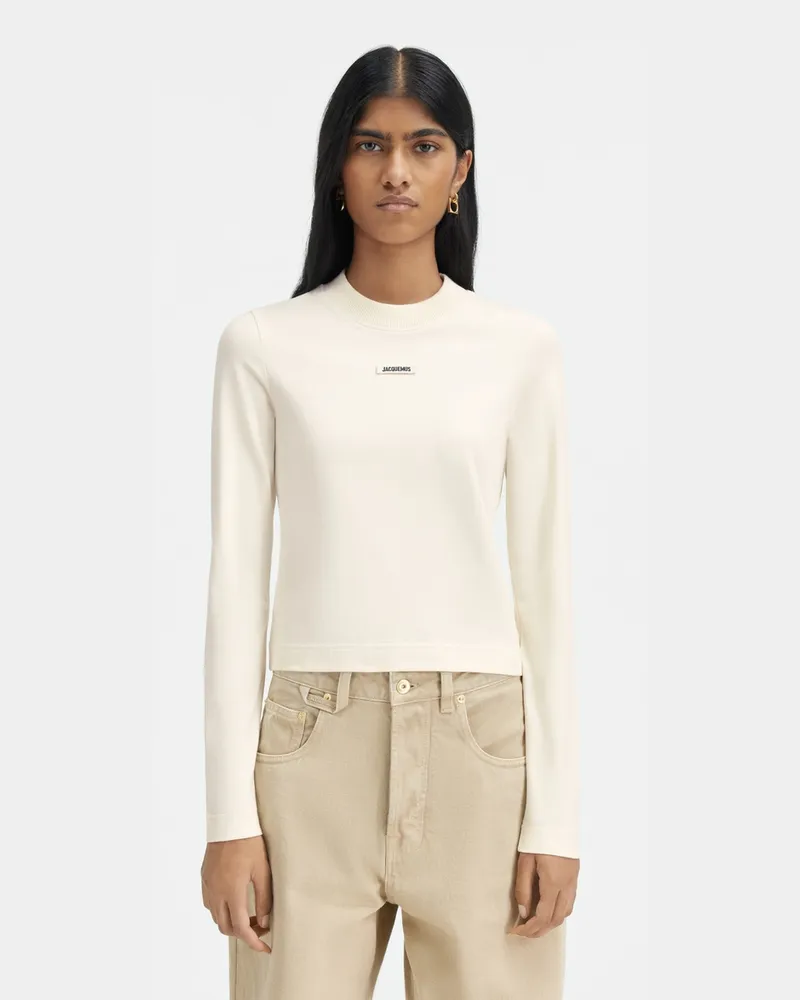 Jacquemus The Gros Grain Long-sleeve T-shirt - Light Beige Light