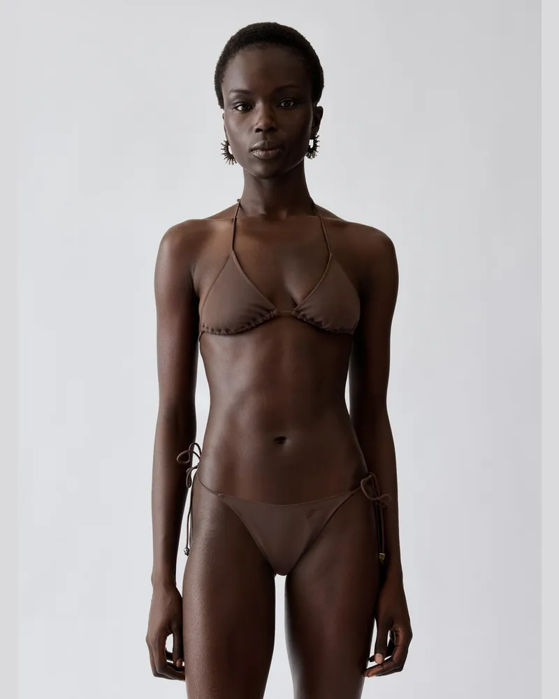 Jacquemus The Triangle Bikini Bottom - Brown Brown