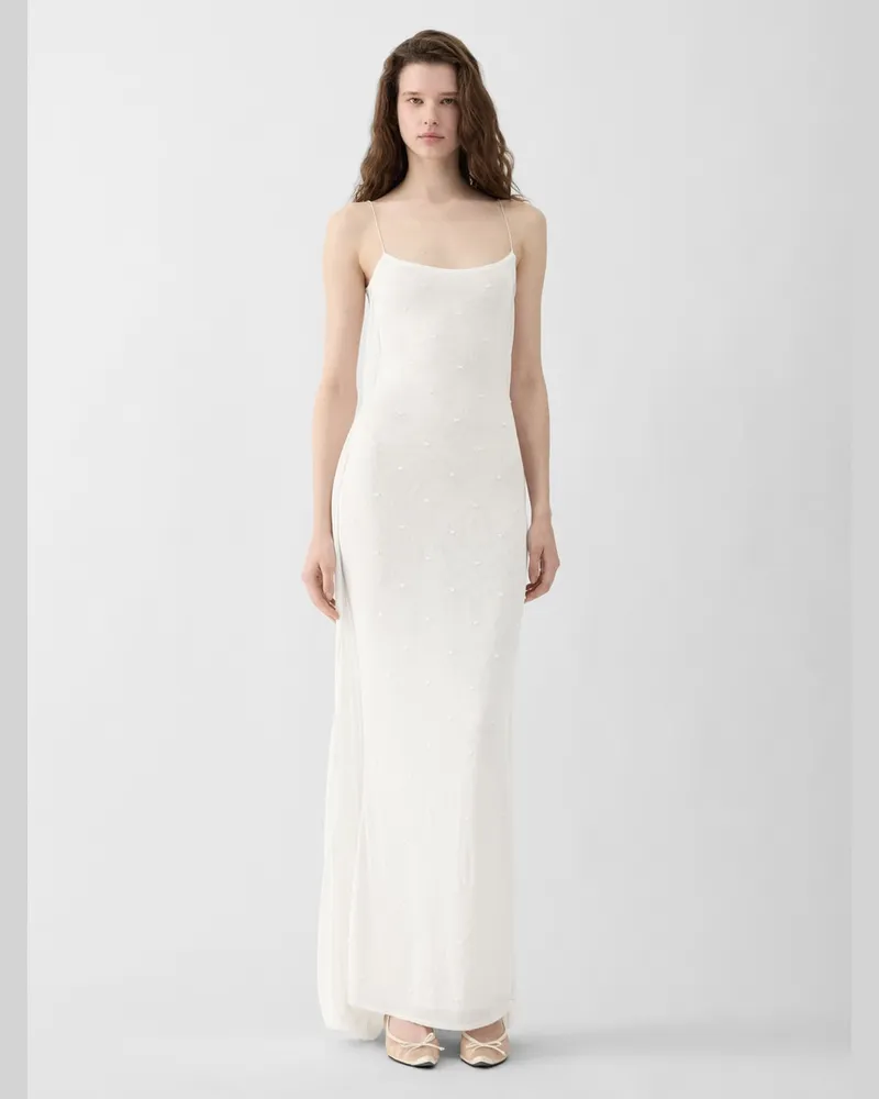 Jacquemus La Robe Maille Plumetis - Weiß Cremeweiß