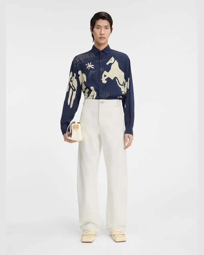 Jacquemus The Scala De-nîmes Denim Pants - Off-White Off-white