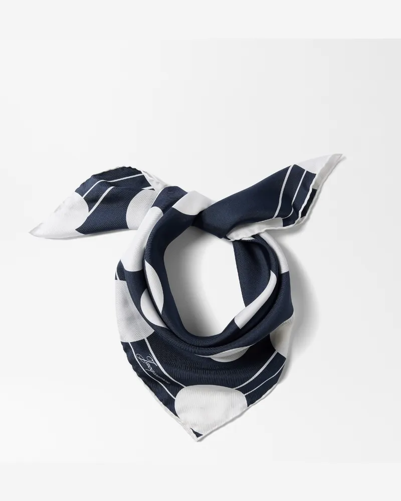 Jacquemus Der Coeur Schal - Prints Dots Marineblau Heart Prints
