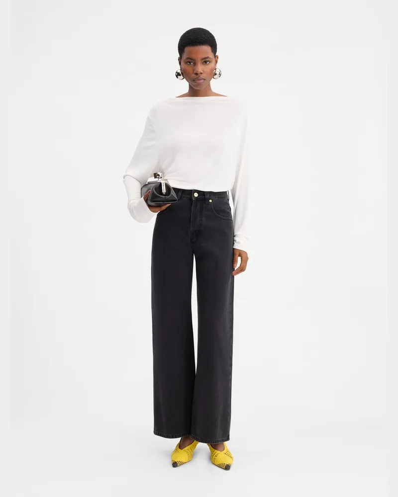 Jacquemus The Wide De-nîmes Denim Pants - Black Black