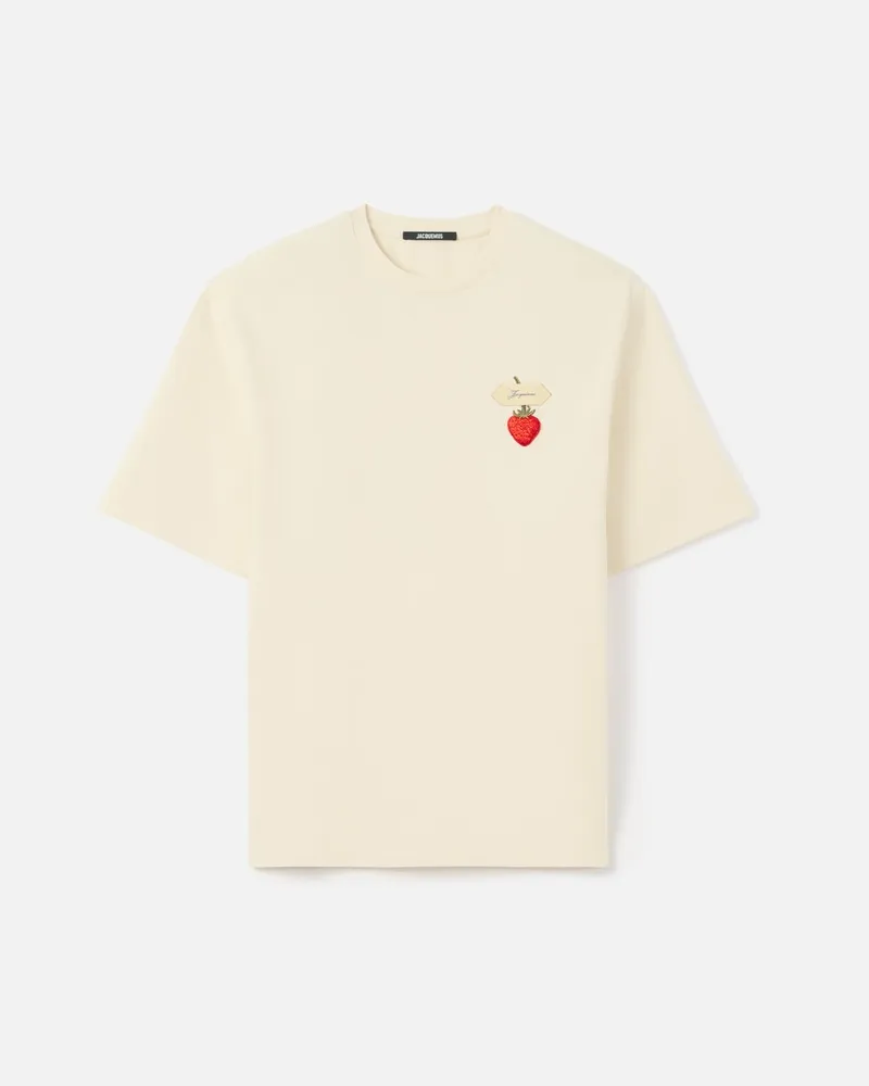 Jacquemus Le T-shirt Fraise - Strawberry Patch Weiß Strawberry