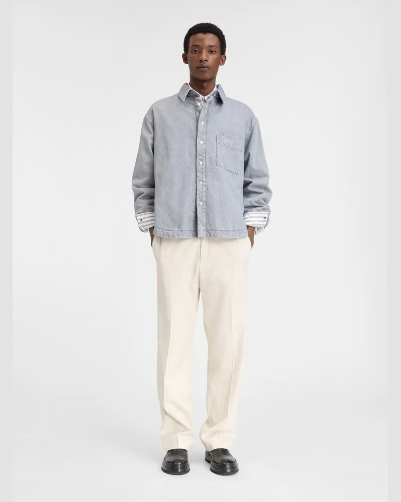 Jacquemus The Boulanger Shirt - Grey / Off-White Grey