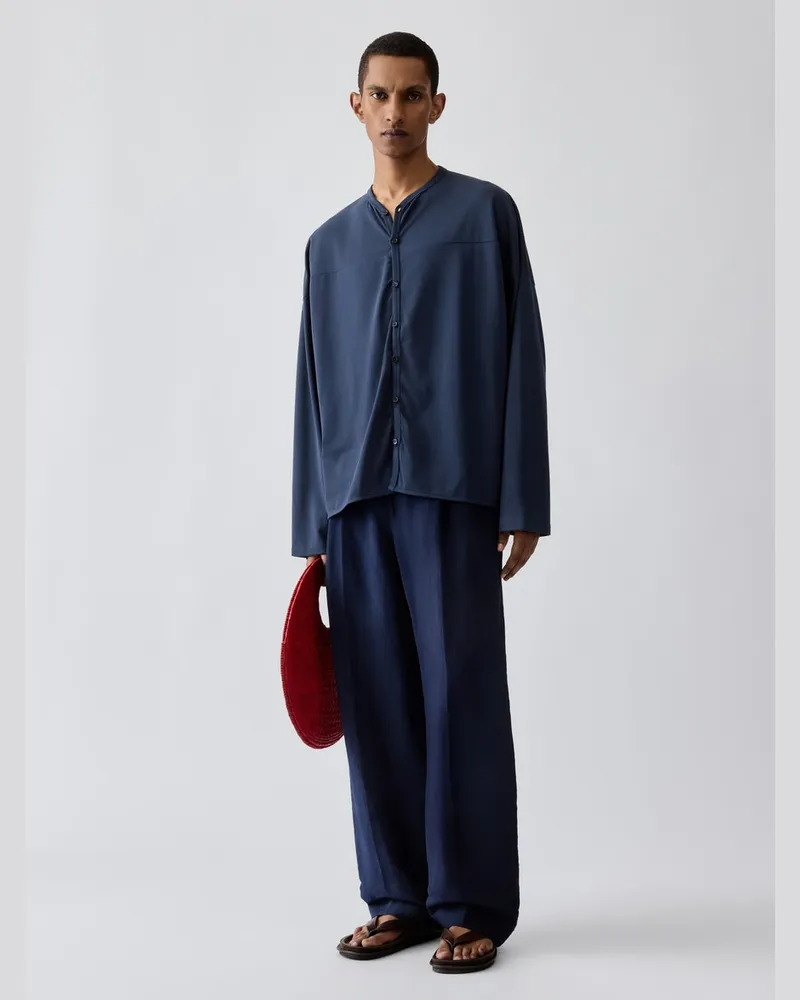 Jacquemus Das Atelier Jersey Hemd - Marineblau Marineblau