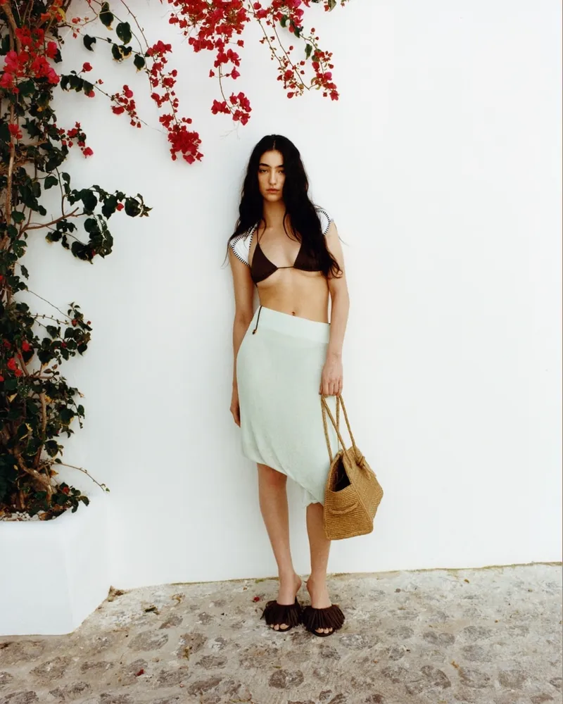 Jacquemus The Voile Skirt - Mint Grün Mint